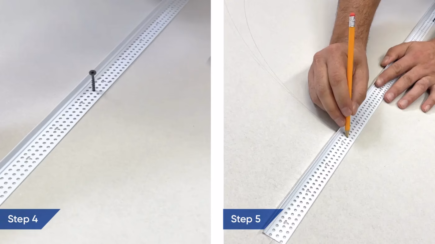 Step 4 Place a screw into the drywall لَناطرح لوتوس (لَنالَند)