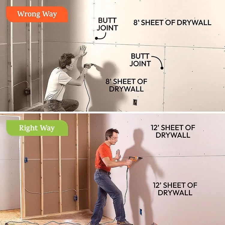 The Most Common Drywall Mistakes DIYers Make and How To Avoid 06 Minimize Joints لَناطرح لوتوس (لَنالَند)