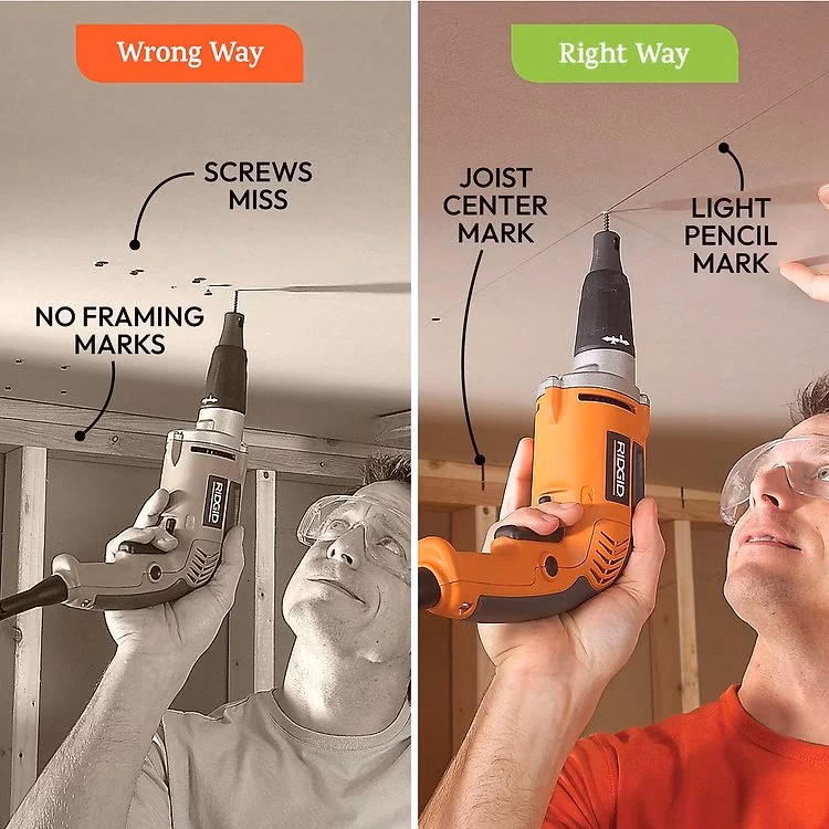 The Most Common Drywall Mistakes DIYers Make and How To Avoid Them 02 Mark Framing Locations لَناطرح لوتوس (لَنالَند)